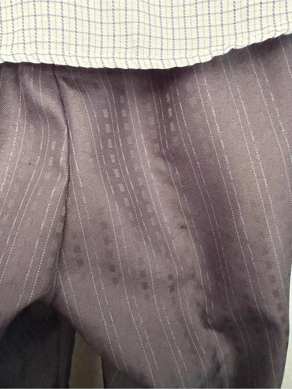 Andrew Fezza White and Blue Checked Baby Dress Shirt